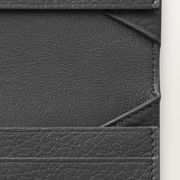 Must de Cartier 信用卡夾，可容納4張信用卡 深灰色粒面小牛皮
