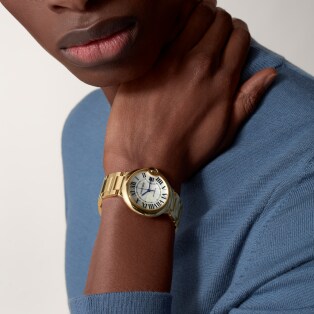 Ballon Bleu de Cartier 腕錶 36毫米，自動上鏈機械機芯，18K黃金