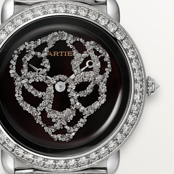 Révélation d'une Panthère 腕錶 37毫米，手動上鏈機械機芯，18K白色黃金，鑽石，亮漆
