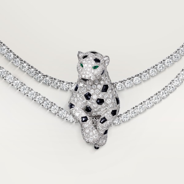 Panthère de Cartier necklace White gold, emerald, onyx, diamonds