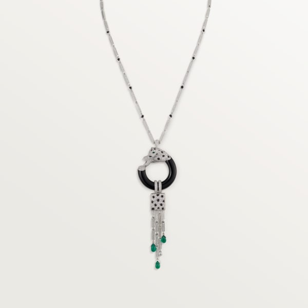 Panthère de Cartier necklace White gold, emeralds, onyx, diamonds