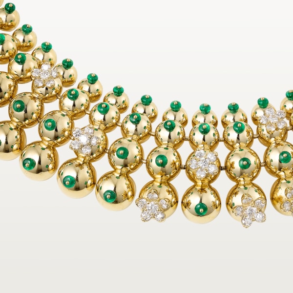 Cactus de Cartier 項鏈 18K黃金，祖母綠，鑽石