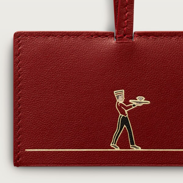 Diabolo de Cartier mirror bag charm Red calfskin