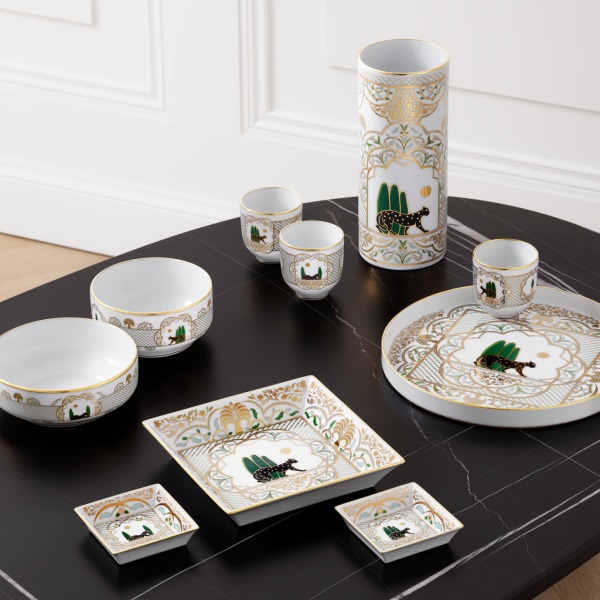 Set of two Panthère de Cartier trinket trays, small model Porcelain
