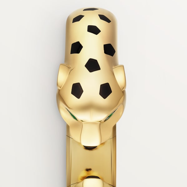 Panthère de Cartier 手鐲 黃金，亮漆，縞瑪瑙，沙弗萊石榴石