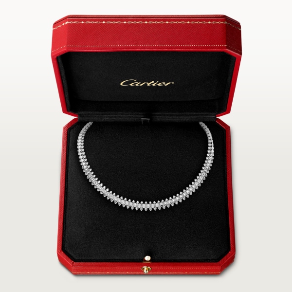 Clash de Cartier 項鏈，軟鏈中型款 鍍銠飾面18K白色黃金