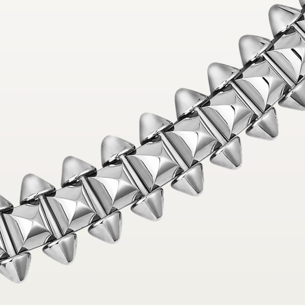 Clash de Cartier 項鏈，軟鏈款，中型款 鍍銠飾面18K白色黃金