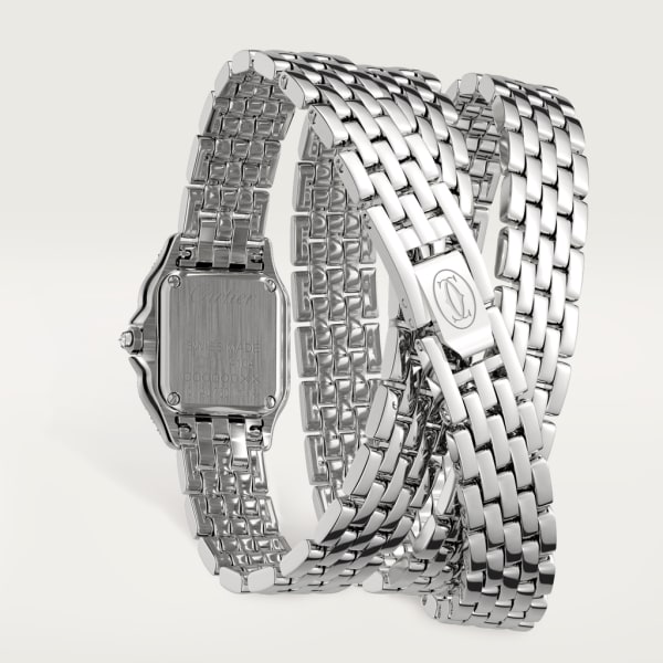 Panthère de Cartier 腕錶 迷你款，石英機芯，18K白色黃金，鑽石