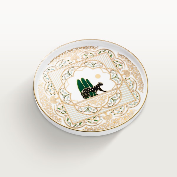 Panthère de Cartier tray, medium model Porcelain