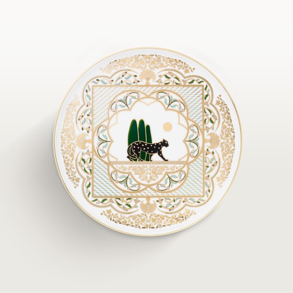 Panthère de Cartier tray, medium model Porcelain
