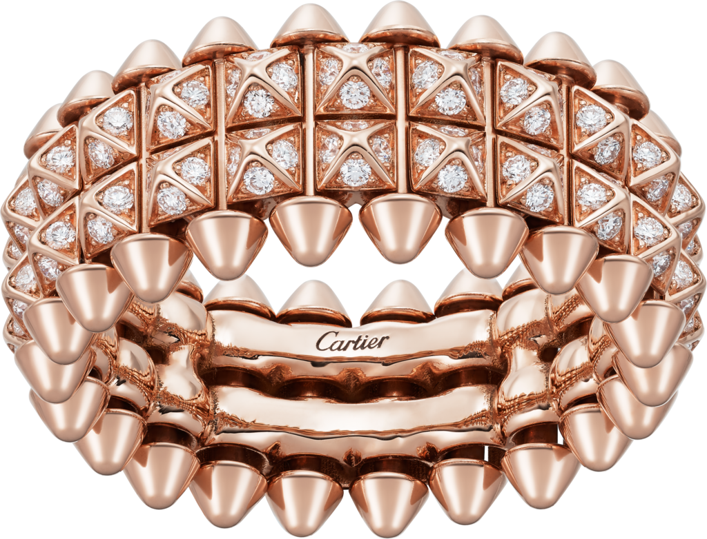 Clash de Cartier 戒指玫瑰金，鑽石