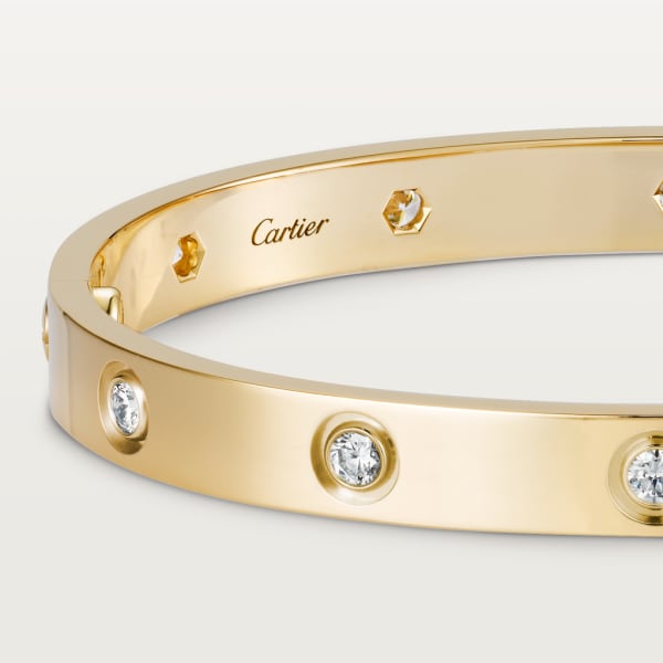 Love bracelet, 10 diamonds Yellow gold, diamonds