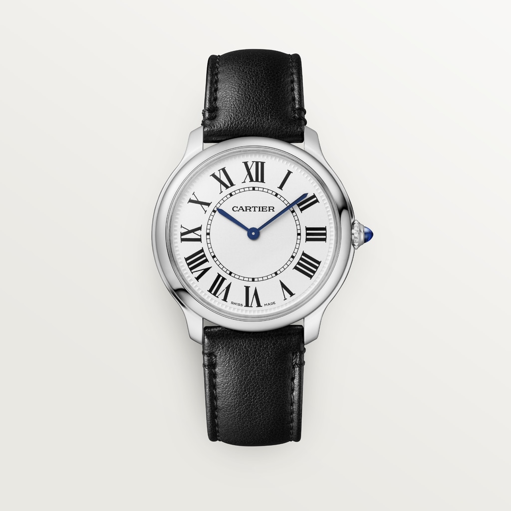 Ronde Must de Cartier 腕錶36毫米，石英機芯，精鋼，非動物材質錶帶