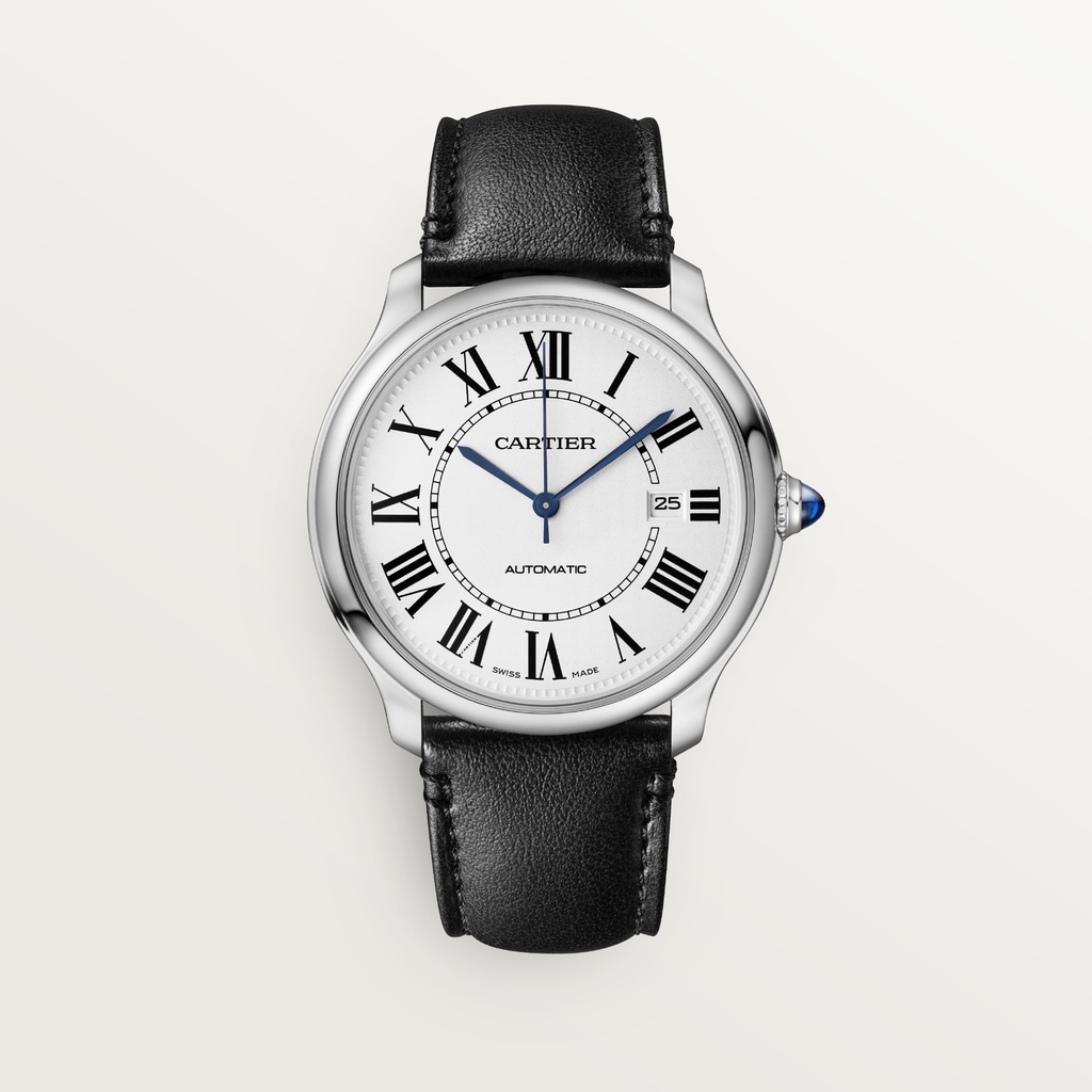 Ronde Must de Cartier watch40 mm, automatic movement, steel, strap made without animal materials