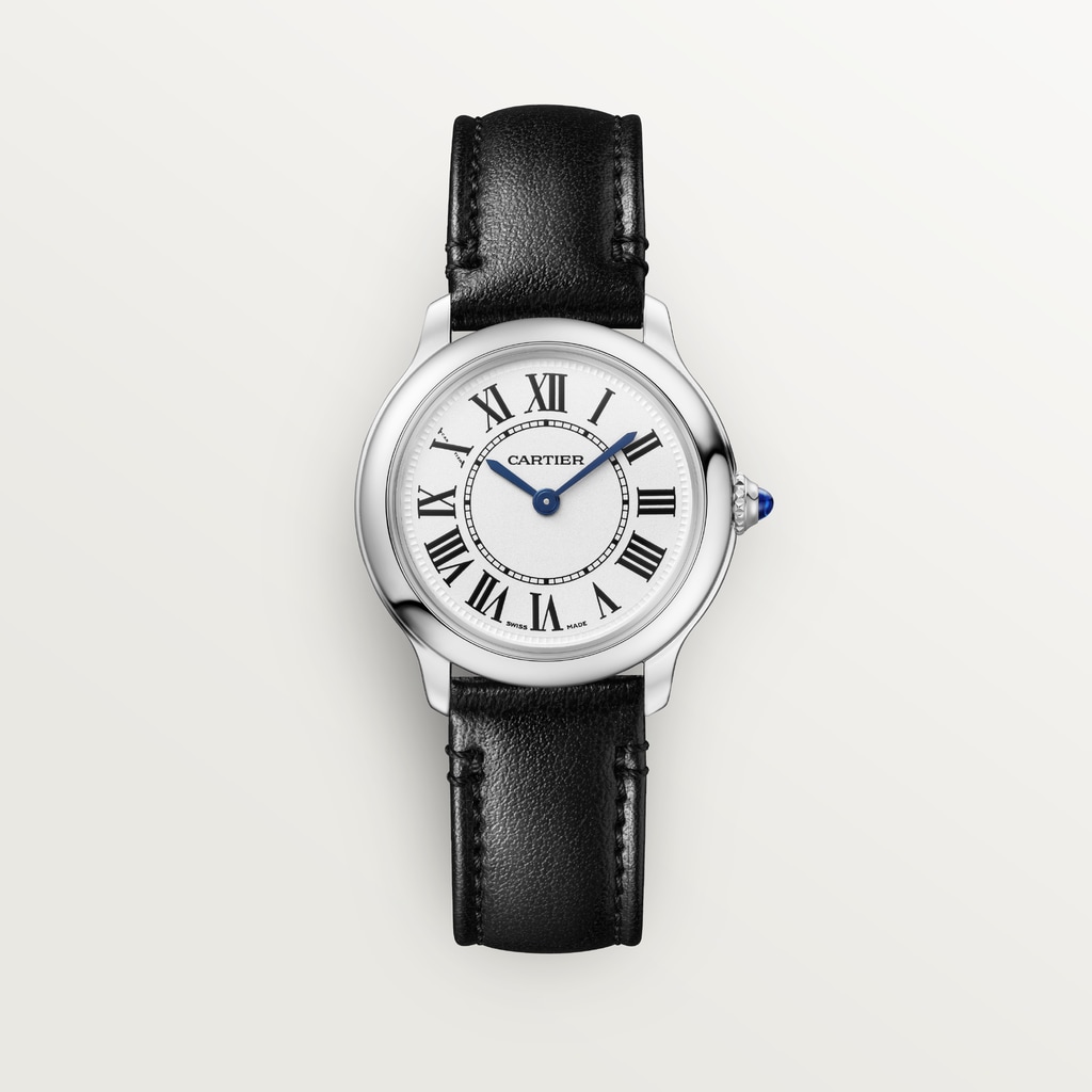 Ronde Must de Cartier watch29 mm, quartz movement, steel, strap made without animal materials