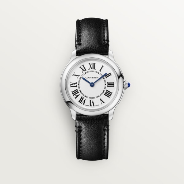 Ronde Must de Cartier watch 29 mm, quartz movement, steel, strap made without animal materials