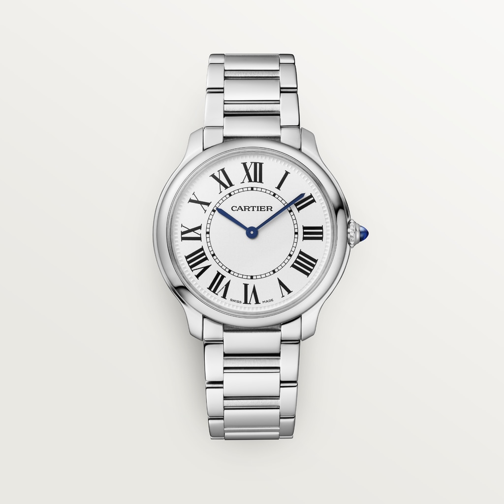 Ronde Must de Cartier 腕錶36毫米，石英機芯，精鋼