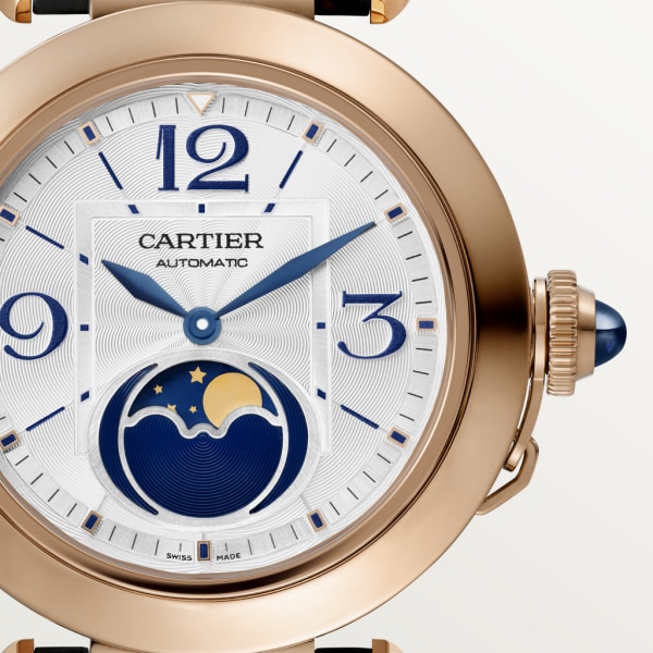 Pasha de Cartier 腕錶 41毫米，自動上鏈機械機芯，玫瑰金，可更換式皮革錶帶
