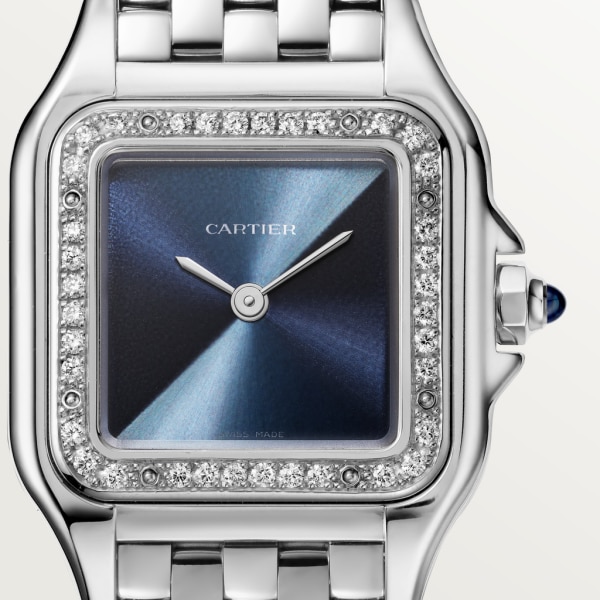 Panthère de Cartier 腕錶 小型款，石英機芯，精鋼，鑽石