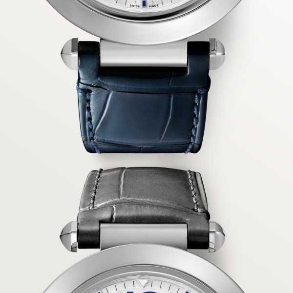 Pasha de Cartier watch 41 mm, automatic movement, steel, interchangeable leather straps