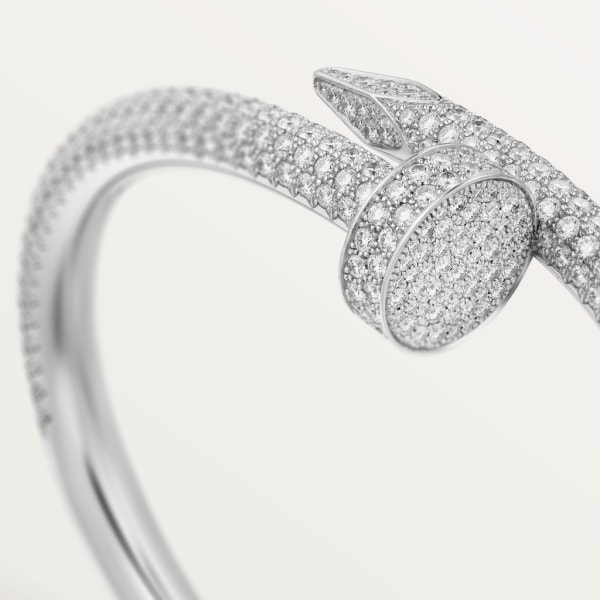 Juste un Clou bracelet, medium model White gold, diamonds