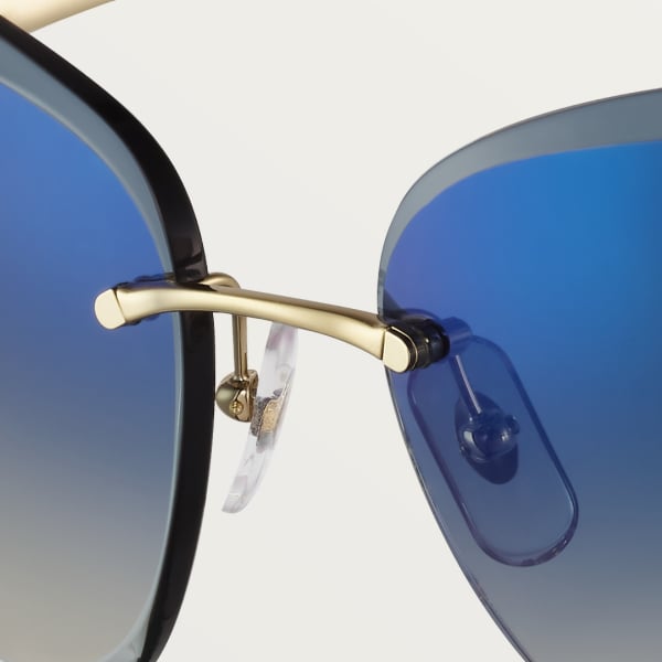 Panthère de Cartier sunglasses Smooth golden-finish metal, graduated blue lenses