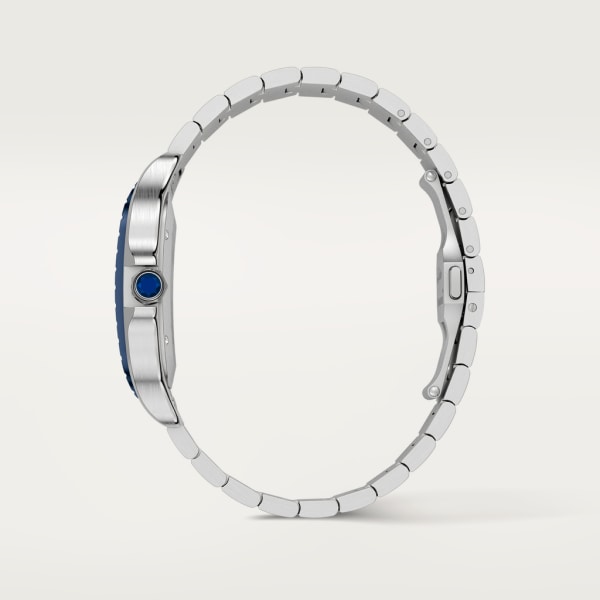 Santos de Cartier 腕錶 大型款，自動上鏈機械機芯，精鋼，PVD 飾面，可更換式金屬錶鏈及橡膠錶帶