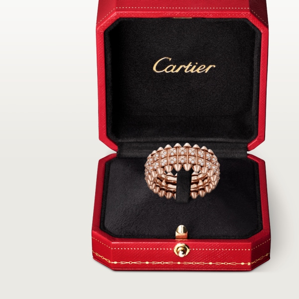 Clash de Cartier 戒指 玫瑰金，鑽石