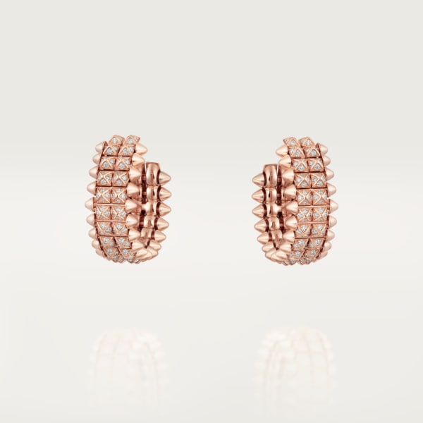 Clash de Cartier earrings Rose gold, diamonds.