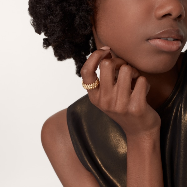 Clash de Cartier 戒指，雙行款  18K黃金