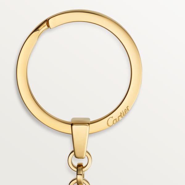 Three ring motif key ring Trinity Steel, rose-golden and yellow-golden finish