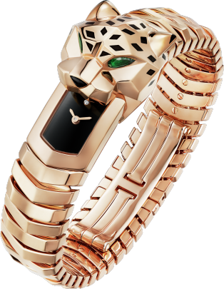Panthère de Cartier 腕錶 38.2毫米，石英機芯，玫瑰金，金屬錶鏈