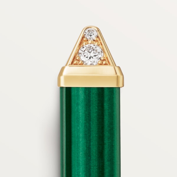Les Berlingots de Cartier 戒指 18K黃金，孔雀石，鑽石