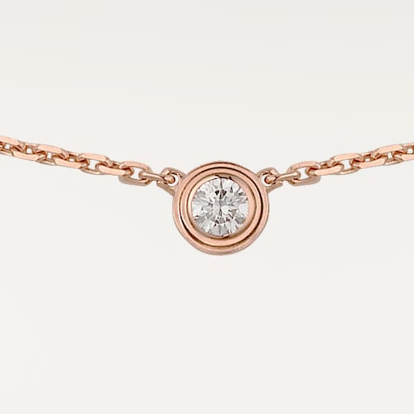 Cartier d'Amour 項鏈，超小型款 18K玫瑰金，鑽石