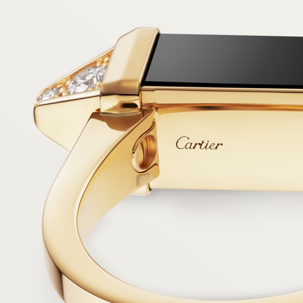 Les Berlingots de Cartier ring Yellow gold, onyx, diamond