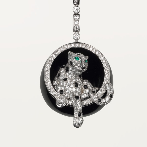 Panthère de Cartier necklace White gold, black nephrite jade, onyx, emerald, diamonds