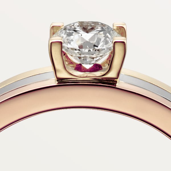 Vendome Louis Cartier solitaire, brilliant-cut diamond White gold, yellow gold, rose gold, diamond