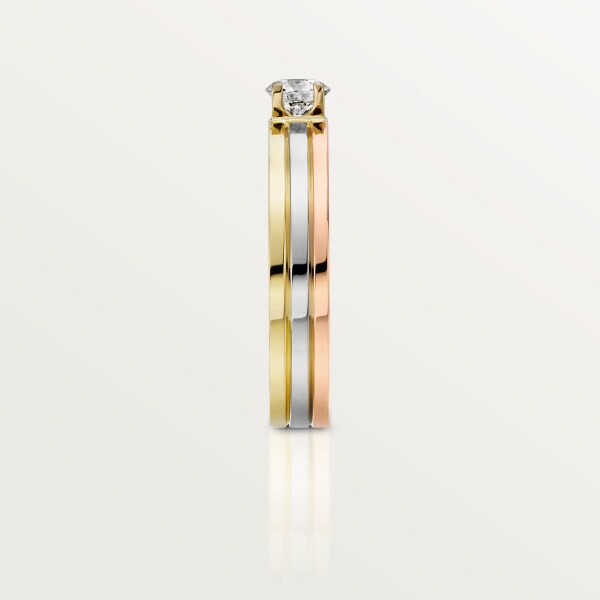 Vendome Louis Cartier solitaire, brilliant-cut diamond White gold, yellow gold, rose gold, diamond