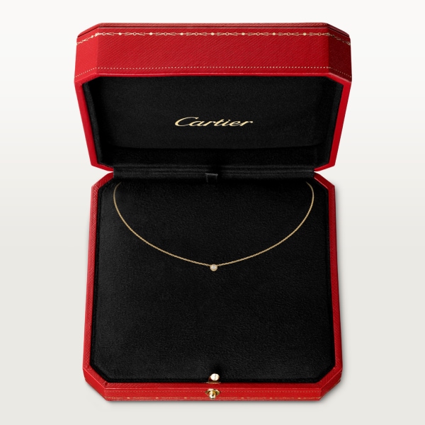 Cartier d'Amour 項鏈，超小型款 18K黃金，鑽石