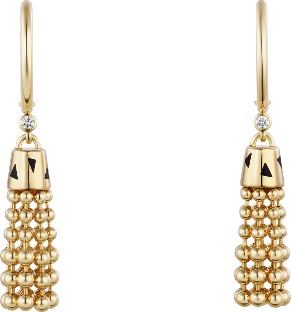 Panthère de Cartier earringsYellow gold, black lacquer, diamonds