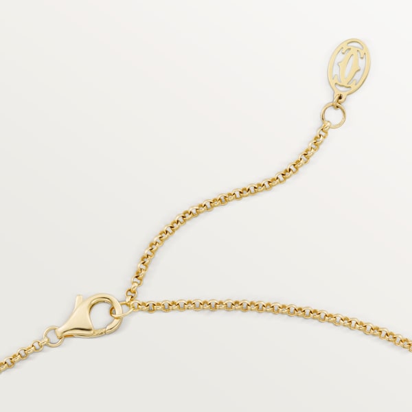 Les Berlingots de Cartier necklace medium model Yellow gold, malachite, diamond