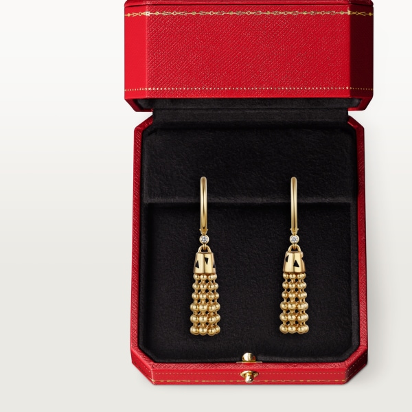 Panthère de Cartier earrings Yellow gold, black lacquer, diamonds