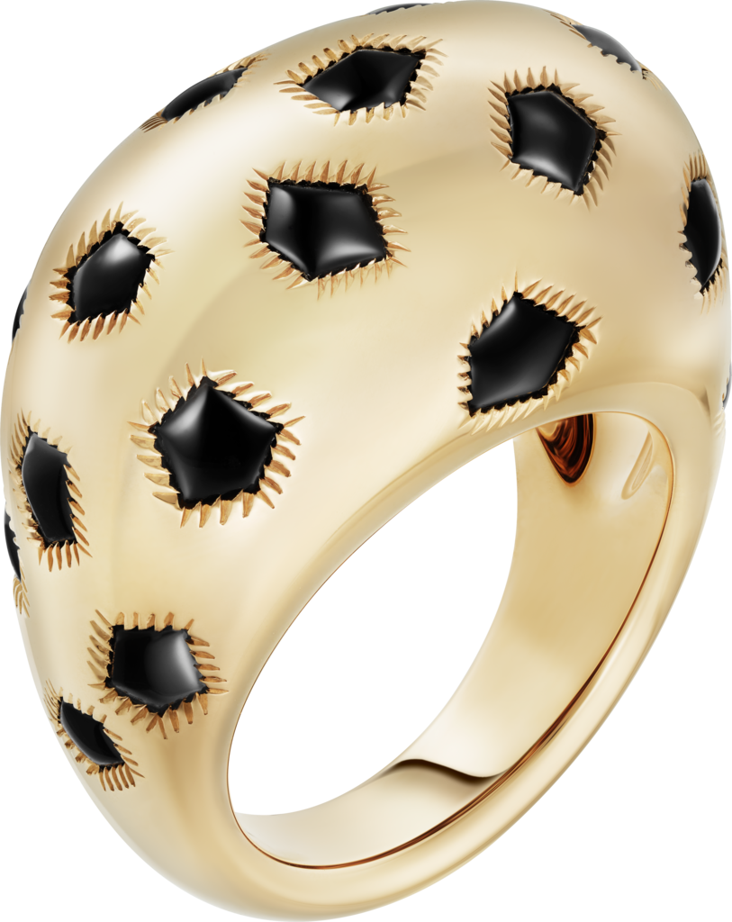 Panthère de Cartier 戒指黃金，縞瑪瑙