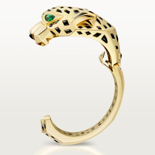 Panthère de Cartier bracelet Yellow gold, onyx, tsavorite garnets