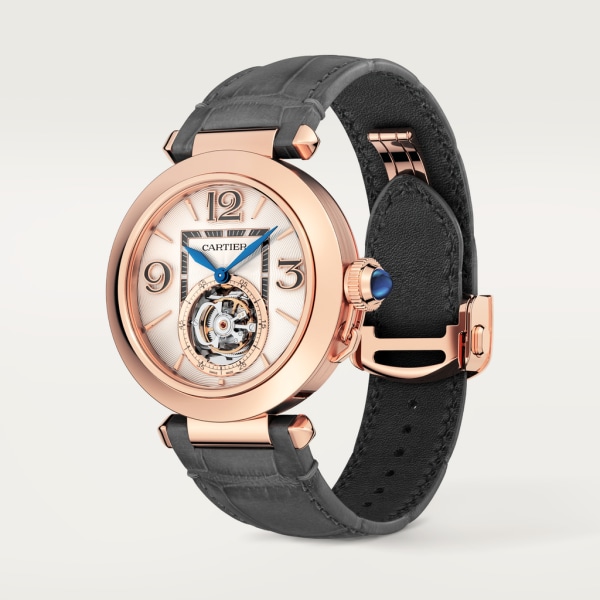 Pasha de Cartier 腕錶 41毫米，手動上鏈機械機芯，18K玫瑰金，2條可更換式皮革錶帶