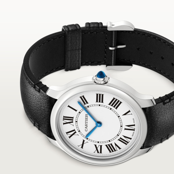 Ronde Must de Cartier 腕錶 36毫米，石英機芯，精鋼，非動物材質錶帶