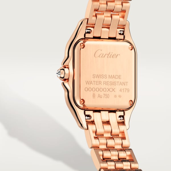 Panthère de Cartier 腕錶 小型款，石英機芯，玫瑰金，鑽石