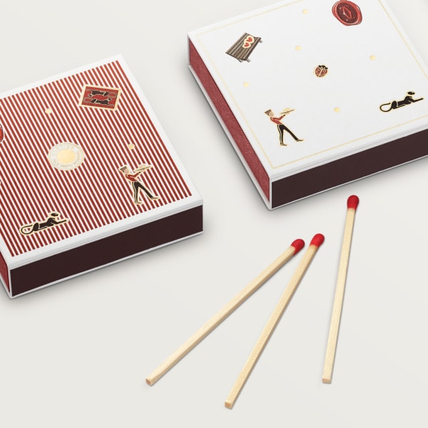 Set of 3 Diabolo de Cartier matchboxes Paper and wood sourced from sustainably managed forests
