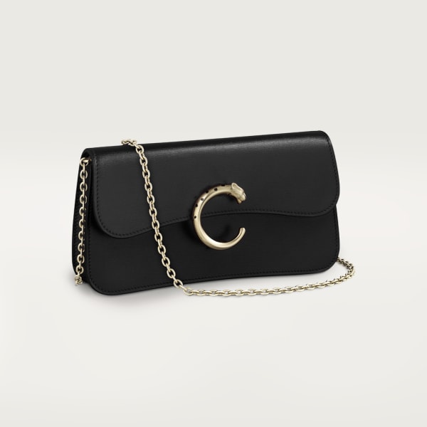 CRL1002396 Mini chain bag, Panthère de Cartier Black calfskin