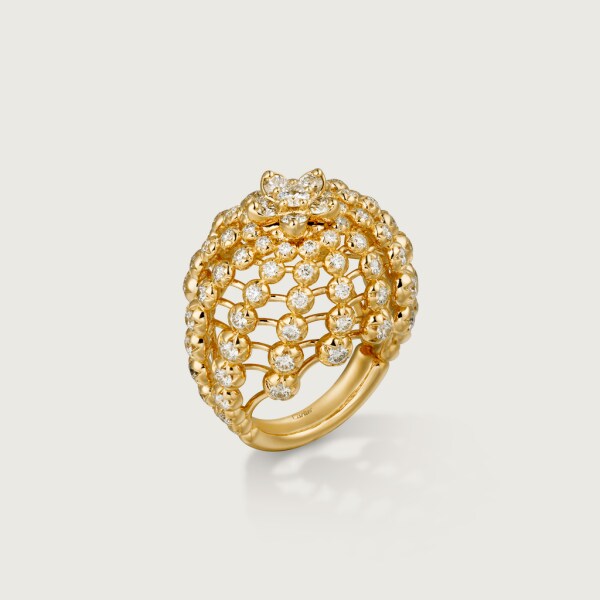 Cactus de Cartier ring Yellow gold, diamonds